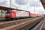 146 008  Damit Deutschland Vorne Bleibt  mit dem RE20 (RE 17667) von Uelzen nach Magdeburg Hbf in Stendal. 10.06.2016