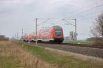 RE2  ODEG  (RE 37370) von Wismar nach Cottbus in Vietznitz und geschoben hatte die 112 115-1. 25.04.2013
