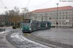Tw 402  Augsburg  [Werbung: Filmstadt Potsdam] ViP - Verkehrsbetrieb Potsdam GmbH auf der Linie 96 von Platz der Einheit/West nach Marie-Juchacz-Str. am Potsdamer Hbf. 23.02.2013