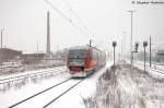br-0642-siemens-desiro-classic/252617/642-169-6-als-rb13-rb-17959 642 169-6 als RB13 (RB 17959) von Stendal nach Rathenow, bei der Einfahrt in den Endbahnhof Rathenow. 10.03.2013