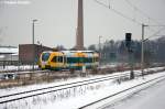 VT 646.041 (646 041-3) ODEG - Ostdeutsche Eisenbahn GmbH als RB51 (RB 68864) von  Brandenburg Hbf nach Rathenow, bei der Einfahrt in Rathenow. 12.12.2012