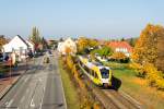 VT 646.044 (646 044-7) ODEG - Ostdeutsche Eisenbahn GmbH als RB51 (RB 68859) von Rathenow nach Brandenburg Hbf in Premnitz. 27.10.2015