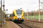 br-0646-stadler-gtw-26-private/478417/vt-646041-646-041-3--vt VT 646.041 (646 041-3) & VT 646.045 (646 045-4) ODEG - Ostdeutsche Eisenbahn GmbH als RB34 (RB 68883) von Rathenow nach Stendal in Großwudicke. 31.01.2016
