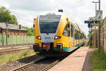 VT 646.044  Hansestadt Stendal  (646 044-7) & VT 646.043 (646 043-9) ODEG - Ostdeutsche Eisenbahn GmbH als RB34 (RB 63909) von Rathenow nach Stendal in Großwudicke am 10.06.2017. Der VT 646.044 ist seid dem 10.06.2017 auf den Namen  Hansestadt Stendal  getauft.