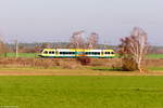 VT 646.041 (646 041-3) ODEG - Ostdeutsche Eisenbahn GmbH als RB34 (RB 63910) von Stendal nach Rathenow bei Großwudicke. 17.11.2018