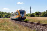 VT 646.044  Hansestadt Stendal  (646 044-7) ODEG - Ostdeutsche Eisenbahn GmbH als RB51 (RB 68848) von Brandenburg Altstadt nach Rathenow in Pritzerbe. 21.07.2020