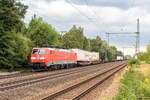 189 057-3 DB Cargo mit einem KLV in Friesack und fuhr weiter in Richtung Nauen.
