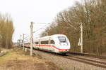 DB Fernverkehr AG/688992/tw-9015-412-015-8-als-ice Tw 9015 (412 015-8) als ICE 874 von Karlsruhe Hbf nach Berlin Ostbahnhof in Nennhausen. 13.02.2020