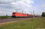185 210-2 & 185 343-1 DB Schenker Rail Deutschland AG mit dem GM 60226 von Ziltendorf EKO nach Hansaport in Vietznitz. 17.05.2013