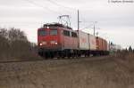 139 285-1 EGP - Eisenbahngesellschaft Potsdam mbH mit einem Containerzug nach Hamburg ber Salzwedel unterwegs in Stendal(Wahrburg). Netten Gru an den Tf! 08.02.2014