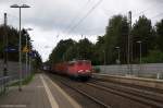 139 285-1 EGP - Eisenbahngesellschaft Potsdam mbH mit einem Containerzug in Bienenbüttel und fuhr in Richtung Uelzen weiter. 09.09.2014