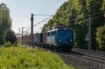 139 285-1 EGP - Eisenbahngesellschaft Potsdam mbH mit einem Containerzug von Hamburg-Waltershof nach Berlin Westhafen in Nennhausen. Netten Gruß zurück an den Tf! 15.05.2015