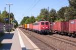 140 876-4 EGP - Eisenbahngesellschaft Potsdam mbH mit einem Containerzug in Bienenbüttel und fuhr weiter in Richtung Uelzen. 05.06.2015 