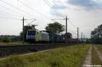 ITL Eisenbahn GmbH/216398/es-64-f---902-152 ES 64 F - 902 (152 197-0) ITL Eisenbahn GmbH mit einem Containerzug bei Rathenow und fuhr in Richtung Wustermark weiter. 22.08.2012