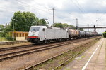 ITL Eisenbahn GmbH/510987/185-579-0-itl---eisenbahngesellschaft-mbh 185 579-0 ITL - Eisenbahngesellschaft mbH mit einem Kesselzug 'Dieselkraftstoff oder Gasöl oder Heizöl (leicht)' in Baruth(Mark) und fuhr weiter in Richtung Wünsdorf-Waldstadt. 04.08.2016