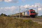 482 049-4 SBB Cargo für LOCON LOGISTIK & CONSULTING AG mit dem KLV  H&S Foodtrans  in Vietznitz und fuhr in Richtung Nauen weiter.