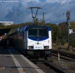 ME 146-17  Langenhagen  (146 517-8) metronom Eisenbahngesellschaft mbH mit dem metronom (ME 82822) von Gttingen nach Uelzen, hatte den Endbahnhof Uelzen erreicht. 18.10.2013