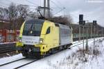 ES 64 U2 - 011 (182 511-6) MRCE Dispolok GmbH fr ODEG - Ostdeutsche Eisenbahn GmbH kam aus der Warteposition und wurde an die vierteilige BB/ODEG CityShuttle Garnitur gekoppelt. 11.12.2012