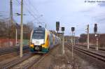 ET 445.110 (445 110-0) ODEG - Ostdeutsche Eisenbahn GmbH als RE4 (RE 37325) von Rathenow nach Jterbog, bei der Ausfahrt in Rathenow. 06.02.2013
