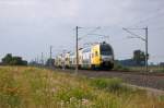 ET 445.100 (445 100-1) ODEG - Ostdeutsche Eisenbahn GmbH als RE2 (RE 37374) von Wismar nach Cottbus in Vietznitz.