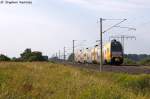 ET 445.105 (445 105-0) ODEG - Ostdeutsche Eisenbahn GmbH als RE2 (RE 37378) von Wismar nach Paulinenaue in Vietznitz.