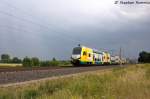 ostdeutsche-eisenbahn-gmbh-odeg/285563/et-445106-445-106-8-odeg-- ET 445.106 (445 106-8) ODEG - Ostdeutsche Eisenbahn GmbH als RE2 (RE 37374) von Wismar nach Cottbus in Vietznitz. Netten Gru an den Tf! 10.08.2013