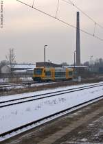 VT 650.80  Bezirk Lichtenberg von Berlin  (650 080-4) ODEG - Ostdeutsche Eisenbahn GmbH als RB51 (RB 68864) von Brandenburg Hbf nach Rathenow, bei der Einfahrt in Rathenow. 28.01.2014
