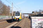 ET 445.114 (445 114-2) ODEG - Ostdeutsche Eisenbahn GmbH als RE4 (RE 56573) von Ludwigsfelde nach Rathenow, bei der Einfahrt in Dallgow-Döberitz.