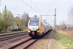 ET 445.115  Eberswalde  (445 115-9) ODEG - Ostdeutsche Eisenbahn GmbH als RE2 (RE 63975) von Berlin Ostbahnhof nach Schwerin Hbf, bei der Ausfahrt aus Friesack. Netten Gruß an den TF! 15.04.2018