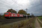 185 589-9 & 185 588-1 Macquarie European Rail für RheinCargo GmbH & Co. KG mit einem Kesselzug  Benzin oder Ottokraftstoffe  bei Rathenow und fuhren weiter in Richtung Wustermark. 03.11.2014