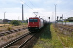 185 604-6 RheinCargo GmbH mit dem Kesselzug DSG 52539 von Hamburg nach Stendell in Rathenow. 25.09.2016