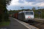 185 540-2  Kassel Husskies  TXL - TX Logistik AG mit einem Containerzug in Uelzen und fuhr weiter in Richtung Celle. 29.09.2014
