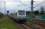 75103 AKIEM fr ECR - Euro Cargo Rail SAS mit einem Getreidezug in Rathenow und fuhr in Richtung Wustermark weiter.