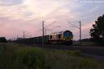 66005 (3 650 004-6) Alpha Trains fr FPL - Freightliner PL mit einem Firmeneigeneden Eamnoss Ganzzug in Vietznitz und fuhr in Richtung Nauen weiter. 17.08.2013