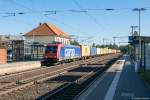 482 043-7 SBB Cargo für METRANS Rail (Deutschland) GmbH mit einem Containerzug in Bienenbüttel und fuhr weiter in Richtung Lüneburg. 01.10.2015