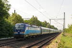 193 297-9  Seppl  ELL - European Locomotive Leasing für ČD - České dráhy a.s. mit dem EC 179  Alois Negrelli  von Hamburg-Altona nach Praha hl.n. in Friesack. 12.05.2018