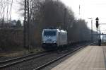 METRANS Rail s.r.o./413876/386-010-3-metrans-rail-sro-mit 386 010-3 METRANS Rail s.r.o. mit einem leeren Containerzug in Tostedt und fuhr weiter in Richtung Hamburg. 17.03.2015
