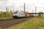 METRANS Rail s.r.o./493167/386-004-6-metrans-rail-sro-mit 386 004-6 METRANS Rail s.r.o. mit einem Containerzug in Stendal und fuhr weiter in Richtung Wittenberge. 29.04.2016