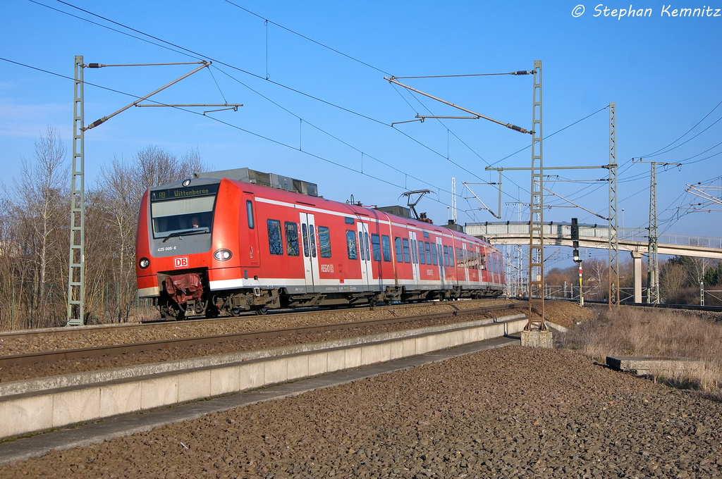 425 005-6 als RB30 (RB 17824) von Schnebeck-Bad Salzelmen nach Wittenberge in Stendal(Wahrburg). 02.03.2013