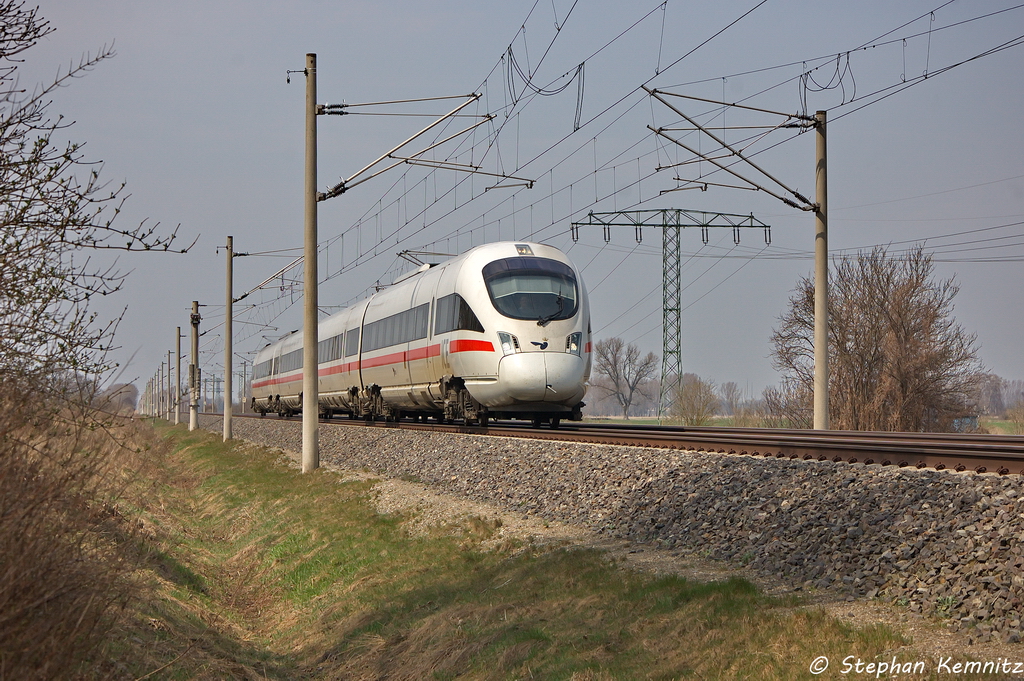 605 519-7 mit dem IC 381 von Aarhus nach Berlin Ostbahnhof in Vietznitz am 18.04.2013