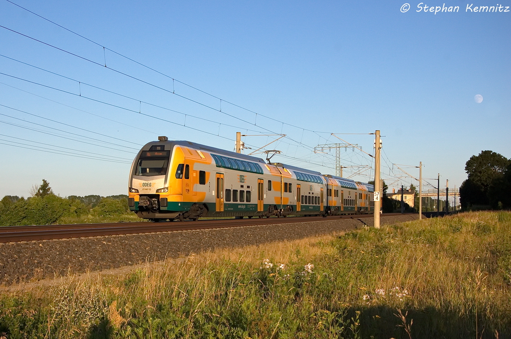 ET 445.112 (445 112-6) ODEG - Ostdeutsche Eisenbahn GmbH als RE2 (RE 37379) von Cottbus nach Wismar in Vietznitz. 20.07.2013