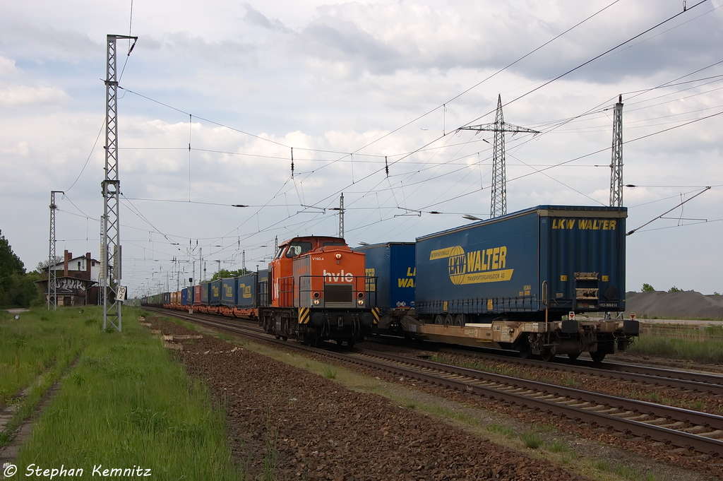 V160.4 (203 109-4) hvle - Havellndische Eisenbahn AG kam als Lz durch Satzkorn gefahren und fuhr in Richtung Golm weiter. 16.05.2013