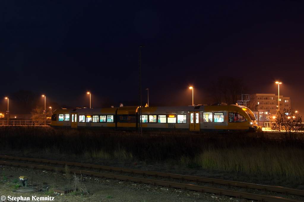 VT 646.041 (646 041-3) ODEG - Ostdeutsche Eisenbahn GmbH als OE51 (OE 68983) von Rathenow nach Brandenburg Hbf in Rathenow. 16.11.2012