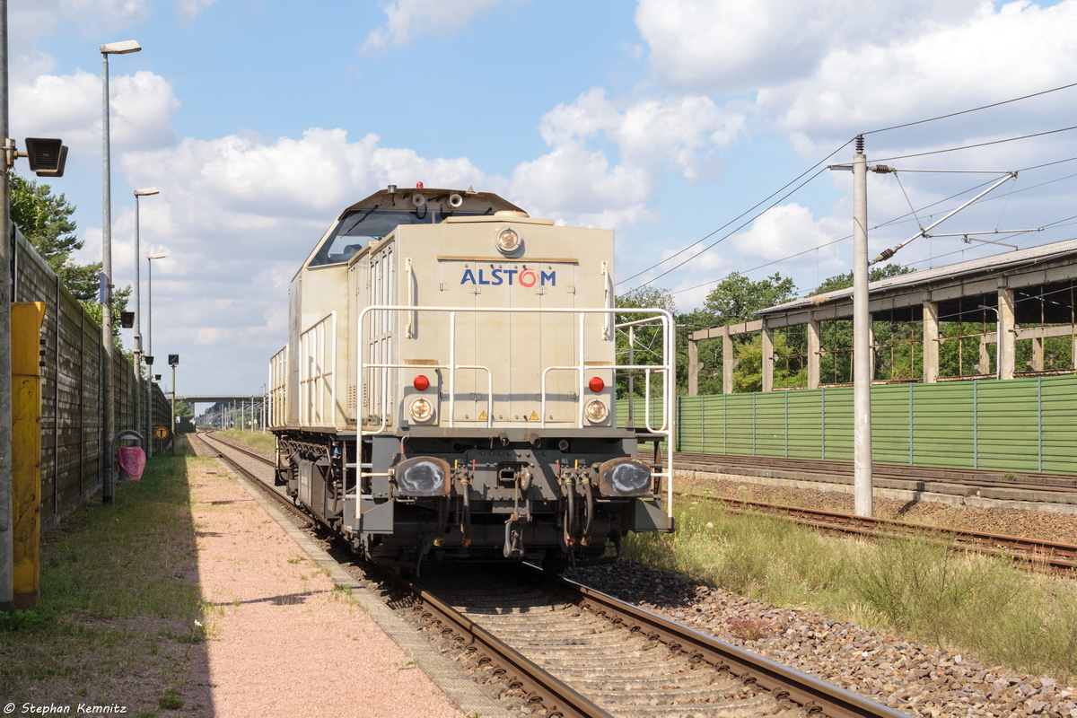 1001 011-8 ALS - ALSTOM Lokomotiven Service GmbH kam Lz durch Großwudicke und fuhr weiter in Richtung Rathenow. 18.07.2019