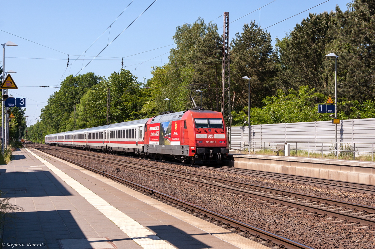 101 092-5  BERNINA EXPRESS abenteuerliCH  mit dem IC 2374 von Karlsruhe Hbf nach Westerland(Sylt) in Bienenbüttel. 05.06.2015