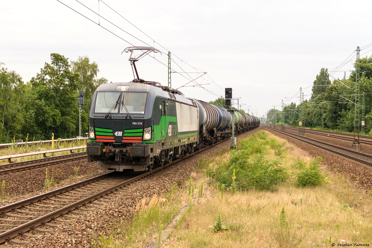 193 278-9 ELL - European Locomotive Leasing für TXL - TX Logistik AG mit einem Kesselzug in Berlin Jungfernheide und fuhr weiter in Richtung Berlin-Spandau. 18.07.2018