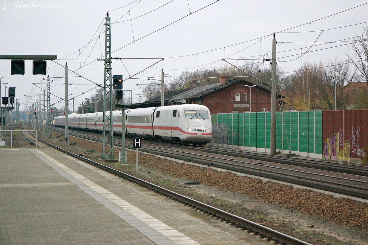 401 078-1  Bremerhaven  als ICE 372 von Interlaken Ost nach Berlin Ostbahnhof in Rathenow. 23.11.2013