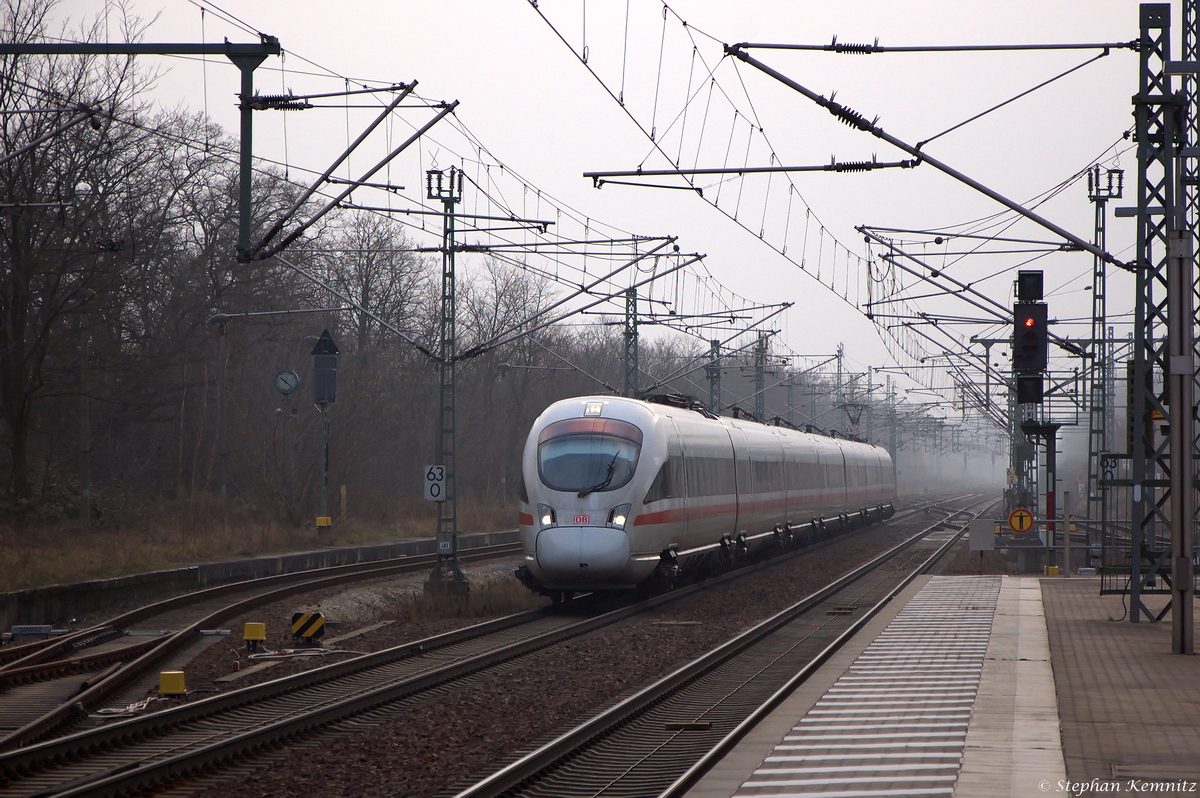 411 531-7  Trier  als ICE 1608 von München Hbf nach Hamburg-Altona in Jüterbog. 17.02.2015