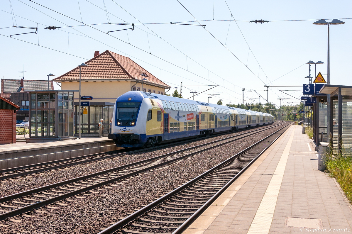 RE3 (ME 82116) von Uelzen nach Hamburg Hbf in Bienenbüttel und geschoben hatte die 146 539-2. 05.06.2015