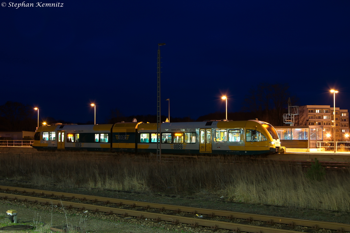 VT 646.042 (646 042-1) ODEG - Ostdeutsche Eisenbahn GmbH als RB51 (RB 68873) von Rathenow nach Brandenburg Hbf in Rathenow. 03.01.2014